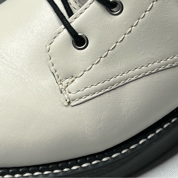 SCHUTZ McKenzie Lace Up Combat Boots Pearl White Women's Size 10B - Picture 11 of 16